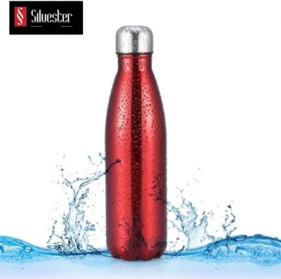 Silvester ® Stainless Steel Insulated Thermosteel Double Wall Vacuum Hot & Cool Bottle 8Hrs 750 ml Bottle(Pack of 1, Red, Steel)