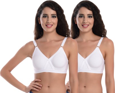 Madam Women Minimizer Non Padded Bra(White)