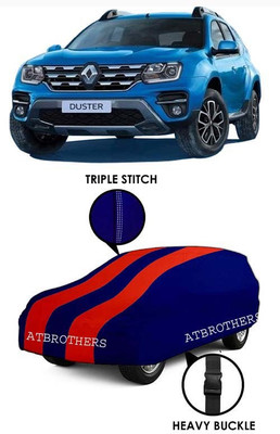 ATBROTHERS Car Cover For Renault Duster (Without Mirror Pockets)(Blue, Red)