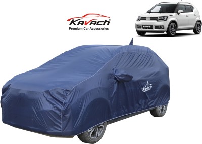 Kavach Car Cover For Maruti Suzuki Ignis 1.2 AMT Delta Petrol (With Mirror Pockets)(Blue, For 2019 Models)