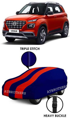 ATBROTHERS Car Cover For Hyundai Venue (Without Mirror Pockets)(Blue, Red)