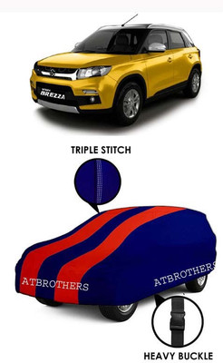 ATBROTHERS Car Cover For Maruti Suzuki Vitara Brezza, Vitara Brezza Facelift, Vitara Brezza LDi, Vitara Brezza LDi Option, Vitara Brezza ZDi, Vitara Brezza ZXI Petrol (Without Mirror Pockets)(Blue, Red)