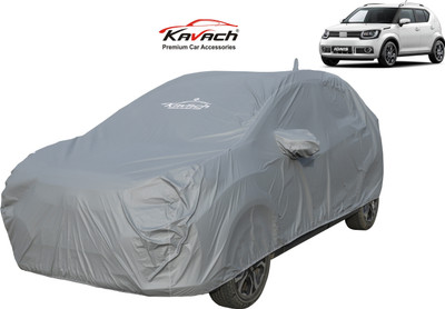 Kavach Car Cover For Maruti Suzuki Ignis 1.2 AMT Alpha Petrol (With Mirror Pockets)(Grey, For 2018 Models)