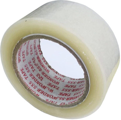 R H lifestyle SINGLE SIDED TAPE PACK OF 1 PCS Handheld Dispenser Self Adhesive Transparent Packing Tape (2 Inch X 190 Meter) PACK OF 1 PCS (Manual)(CLEAR)