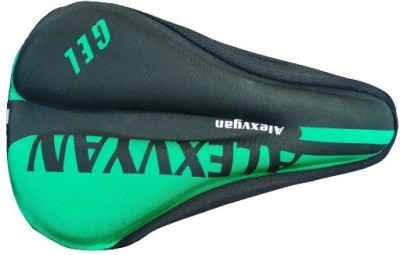 AlexVyan Design Bicycle Soft Gel Saddle Cover (11*7.5 Inch) Cushion Pad City Cycle Bicycle Seat Cover, Saddle Cover Free Size(Black, Green)