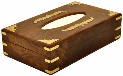 MODERNCOLLECTION 1 Compartments Wooden Tissue Box,(Brown)
