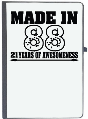 UDNAG Handcrafted Gift A5 Diary Ruled 80 Pages(Black)