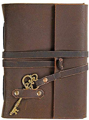 GOLDLINE Handcrafted Diary Regular Diary Unruled 200 Pages(Brown)