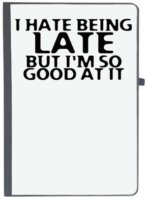 UDNAG Handcrafted Gift A5 Diary Ruled 80 Pages(Black)