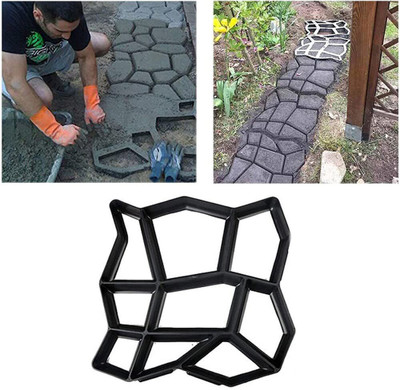 LAVNIK Paving Mould Path Maker Mold for Tile Reusable Mould Concrete Cement Stone Garden Tool Kit(1 Tools)