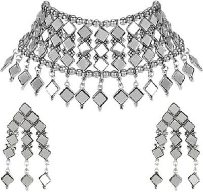 YUVAANSH COLLECTION Alloy Silver Silver Jewellery Set(Pack of 1)