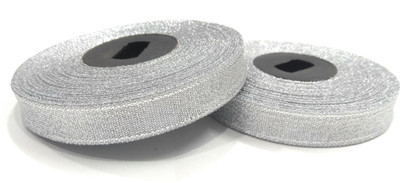 Ditya Crafts Set of 2 Rolls Gota Ribbon Lace Border for/Sarees/Lehenga/Suits/Blouses and Craft (Size:- 0.50 Inches, Length:- 20 Mtrs Each Approx ) (Silver) Lace Reel(Pack of 2)