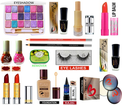 CLUB 16 Exclusive and Professional Makeup kit of 16 Makeup Items for One Touch Instant Makeup With HD Glow SAK58(Pack of 16)