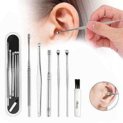 Faigy Ear Wax Removal Kit,6 Pcs Ear Pick Earwax Remover Tool Professional...