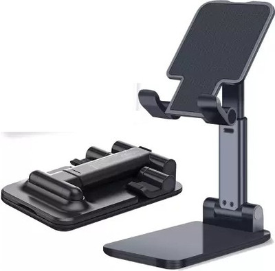 Casa Tech Foldable Mobile Stand Holder|Angle & Height Adjustable Desk Cell Phone Holder Anti-Slip Compatible with Smartphones Mobile Holder