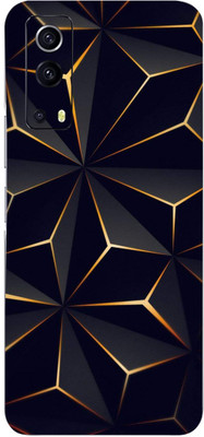 TJ CREATION Vivo IQoo Z3 Mobile Skin(Ultra Super Black Abstract Shape Skin With High Matte Finish.)