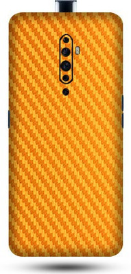 Satisfactory OPPO Reno 2z Mobile Skin(Golden Carbon Fibre Skin With Matte Finish)