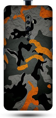 Satisfactory OPPO Reno 2z Mobile Skin(Military Orange Camouflage Skin With Matte Finish)