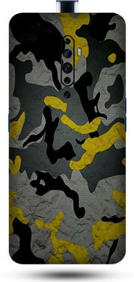 Satisfactory OPPO Reno 2z Mobile Skin(Military Yellow Camouflage Skin With Matte Finish)