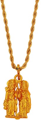 M Men Style Lord Ram Sita Religious Hindu God chain Locket Necklace Temple Jewellery Rhodium Brass Pendant