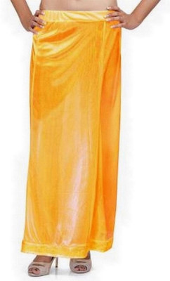 Bhumi Light Orange Pure Satin, Pure Silk Petticoat(Free)