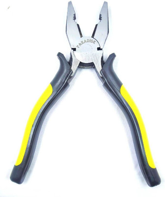 Paradise Tools India Multi Functional Professional Combination Plier with Anti Slip Handle with Spring - Made of Fine Carbon Steel (Yellow & Black) Diagonal Plier(Length : 8 inch) Paradise Tools India Multi Functional Professional Combination Plier with Anti Slip Handle with Spring - Made of Fine Carbon Steel (Yellow & Black) Diagonal Plier(Length : 8 inch)