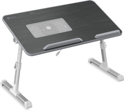 Portronics My buddy Plus Adjustable with Cooling Fan Wood Portable Laptop Table(Finish Color - Black, DIY(Do-It-Yourself))