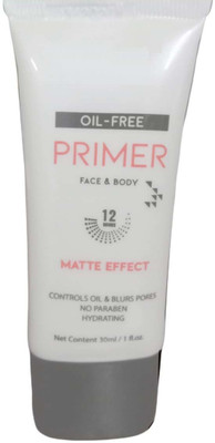 GFSU OIL-FREE PRIMER FACE & BODY MATTE EFFECT CONTROLS OIL & BLUR PORES Primer  - 30 ml(TRANSPARENT)