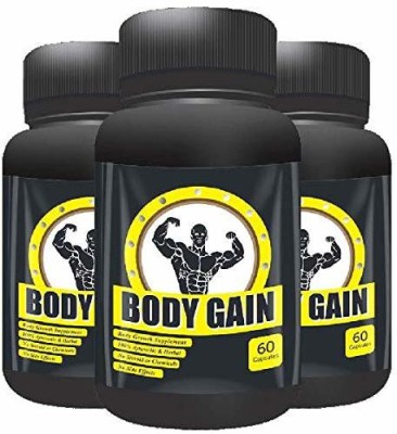 BodyGain Weight gainer mass gainer capsule weight increase supplement weight badhane tablet Weight Gainers/Mass Gainers(180 Capsules, Natural)