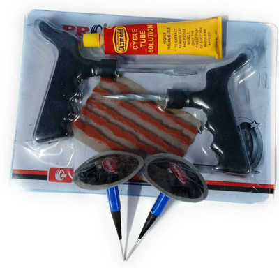 SEAHORSE POLYMERS Puncture Repair Kit With Mushroom Plug Patch Uniplug (9W) Uniseal (2 Pcs) Tubeless Tyre Puncture Repair Kit
