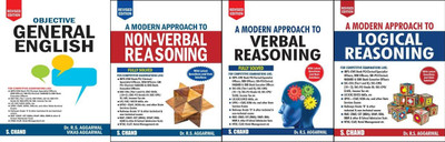 Objective General English + A Modern Approach To Verbal & Non-Verbal Reasoning +Logical Reasoning (SET OF 4 BookS)(Paperback, S.Chand Publishing)