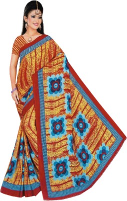 bela enterprise Printed Bollywood Chiffon Saree(Multicolor)