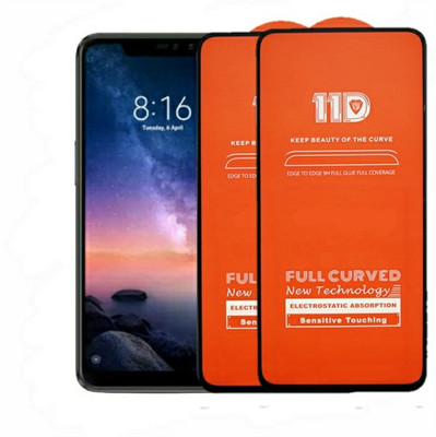 tendwell Edge To Edge Tempered Glass for Mi Redmi Note 6 Pro(Pack of 2)