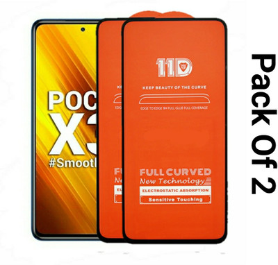 tendwell Edge To Edge Tempered Glass for POCO X3(Pack of 2)