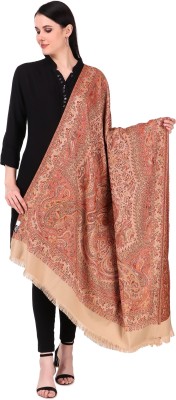 BRAVEZI Polyester Wool Blend Printed, Paisley Women Shawl(Beige)