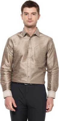 Khoday Williams Men Solid Party Brown, Grey Shirt