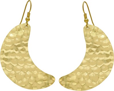 MissMister Gold plated Brass pimpled leaf design Fashion earrings Brass Drops & Danglers
