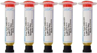 uptodatetools 10cc RMA-223 Mayitr Syringe Solder Paste Flux Grease Soldering Pastes 953523mm for PCB BGA PGA SMD Reworking 0 W Simple(Conical Tip)