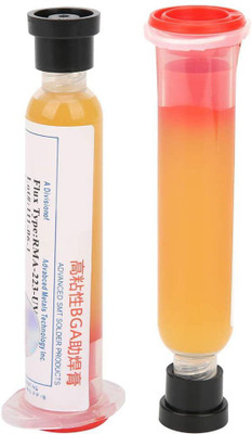 uptodatetools 10pcs Solder Paste with Needle Dispensing Tool Strong Adhesion Solder Flux Welding 0 W Simple(Flat Tip)
