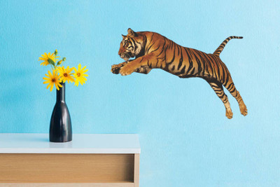Varadvinayak 60 cm Tiger Self Adhesive Sticker(Pack of 1)