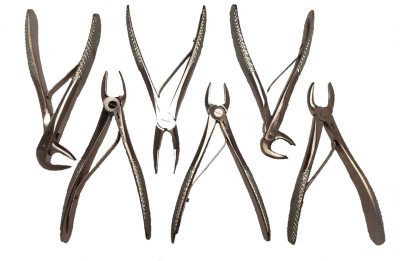 SSI PEDO TOOTH EXTRACTION FORCEP SET OF 6 PCS Serrated Forceps
