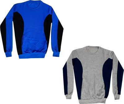 IndiWeaves Full Sleeve Color Block Boys Sweatshirt