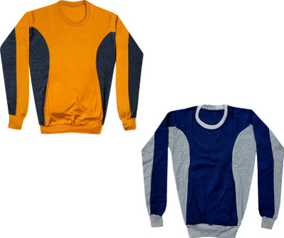 KAYU Full Sleeve Color Block Boys & Girls Sweatshirt