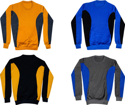 KAYU Full Sleeve Color Block Boys & Girls Sweatshirt