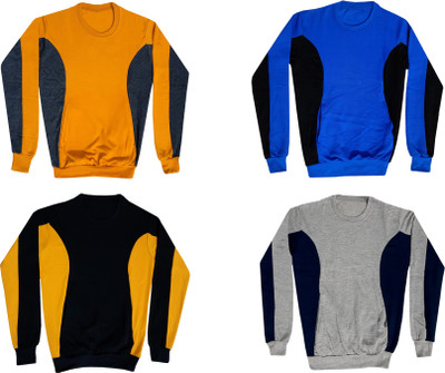 Indistar Full Sleeve Color Block Boys & Girls Sweatshirt