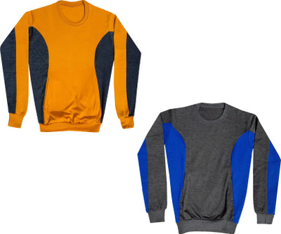 Indistar Full Sleeve Color Block Boys & Girls Sweatshirt