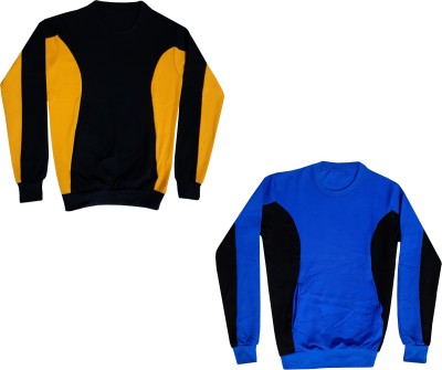 KAYU Full Sleeve Color Block Boys & Girls Sweatshirt