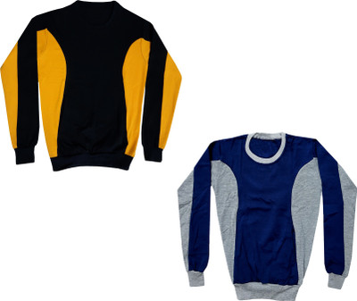 Indistar Full Sleeve Color Block Boys & Girls Sweatshirt