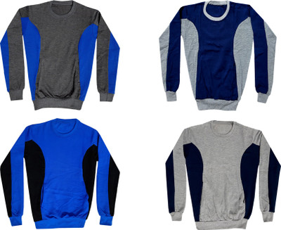 KAYU Full Sleeve Color Block Boys Sweatshirt
