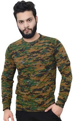 Structy Printed Men Round Neck Multicolor T-Shirt